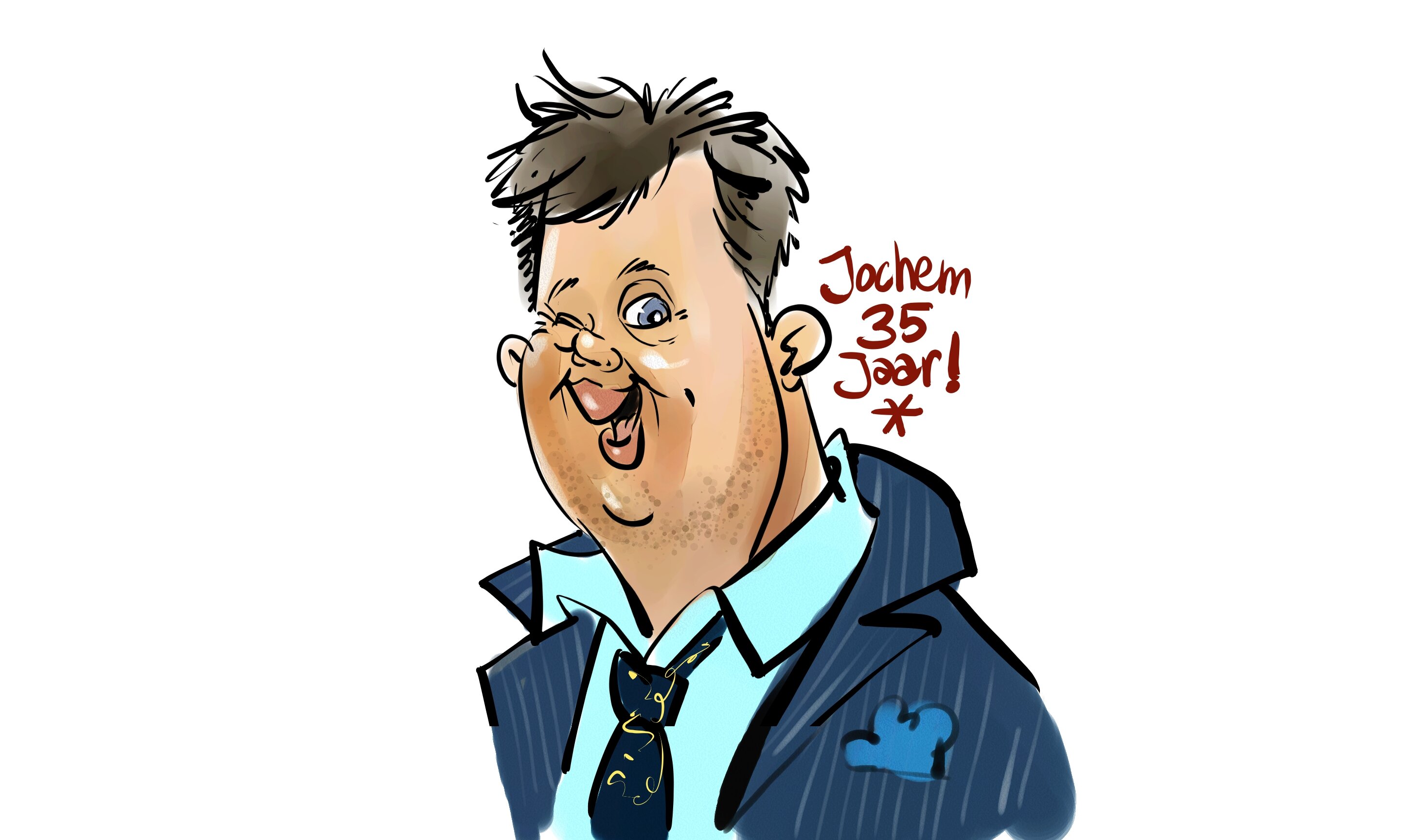 Caricatures Birthday Jochem 35 years