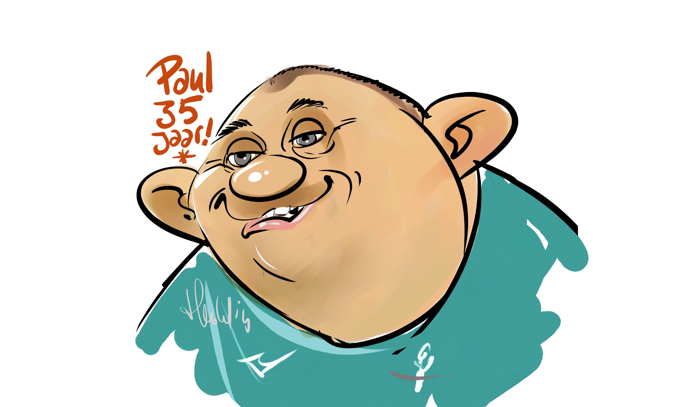 Caricatures Birthday Jochem 35 years