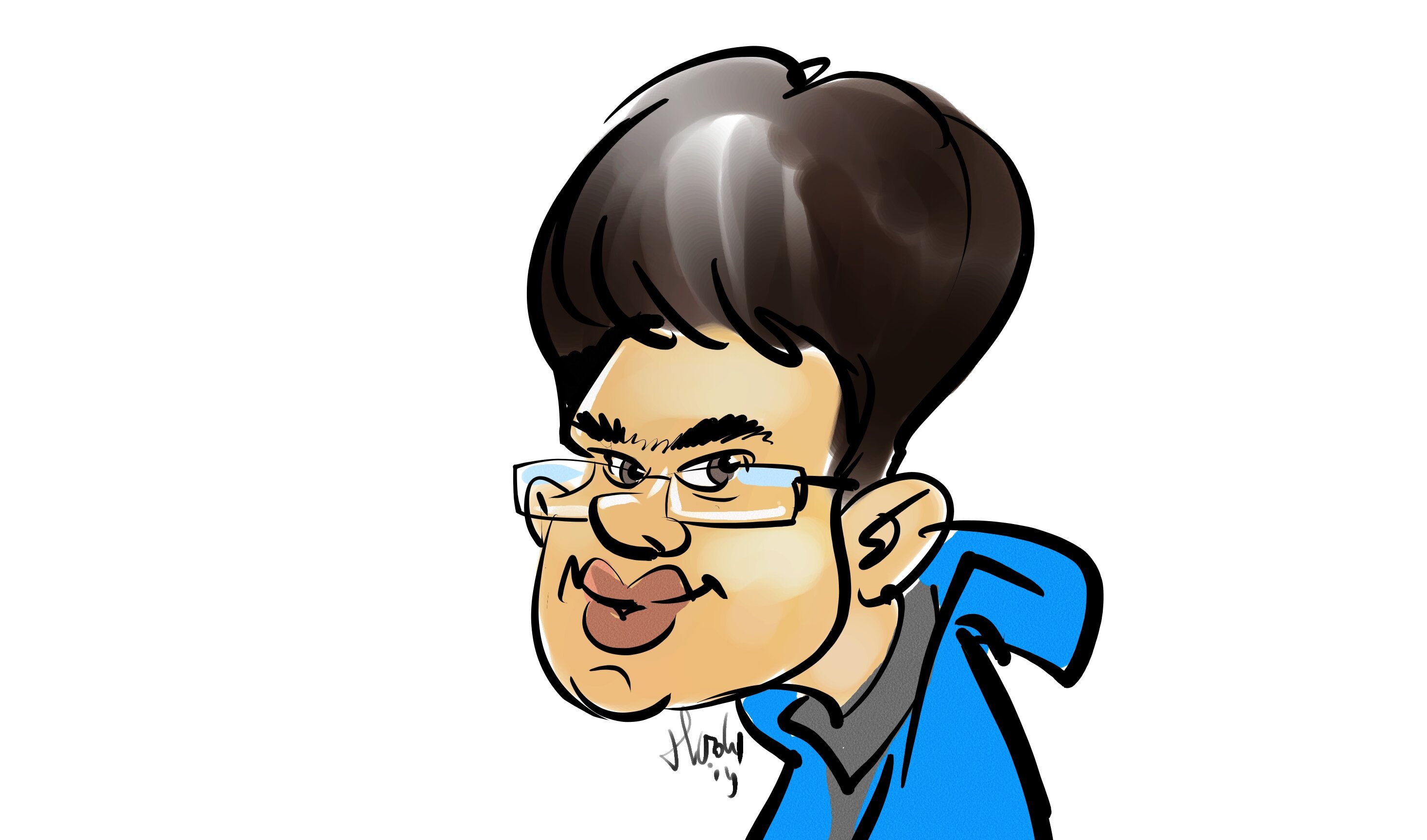Caricatures Birthday Jochem 35 years