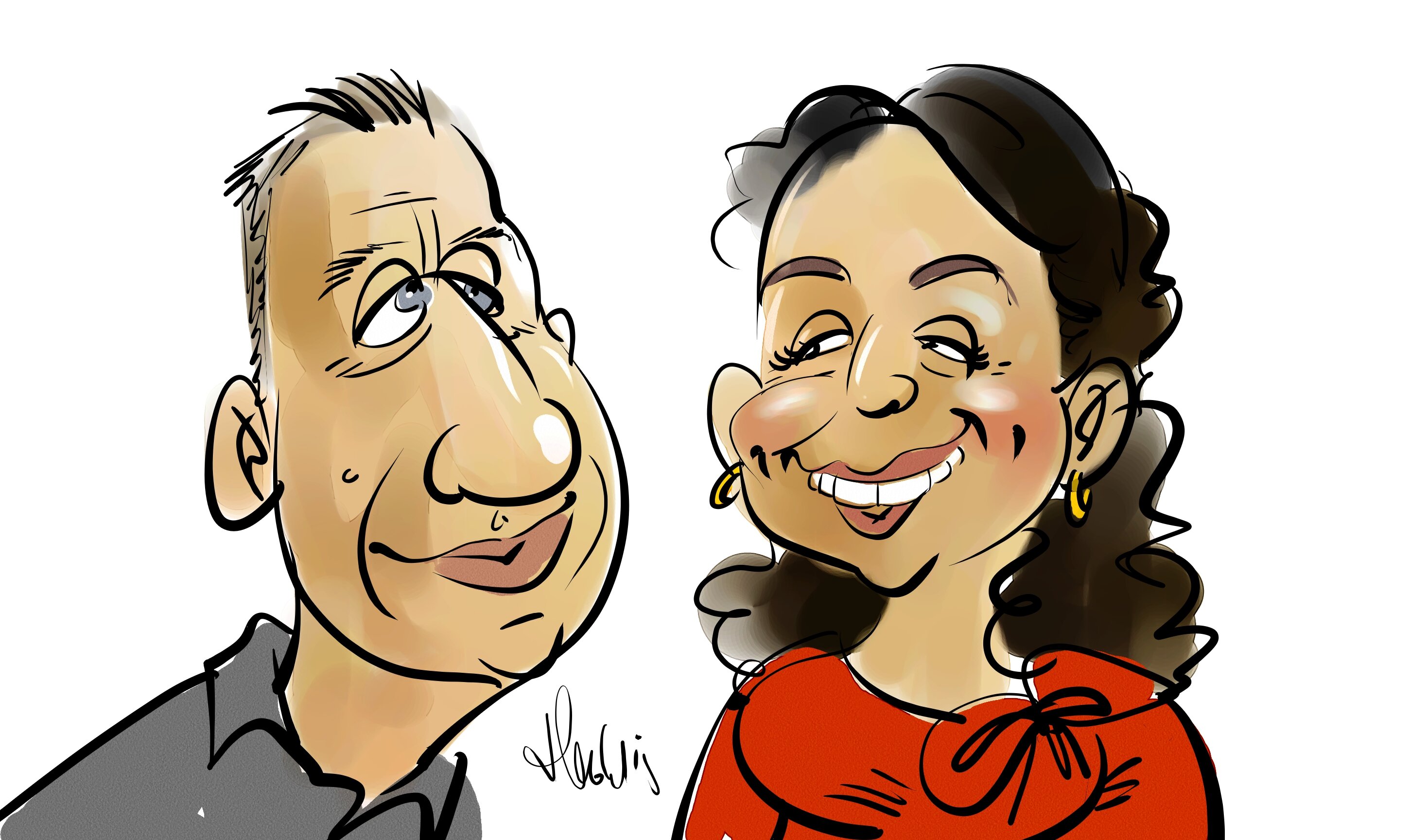 Caricatures Birthday Jochem 35 years