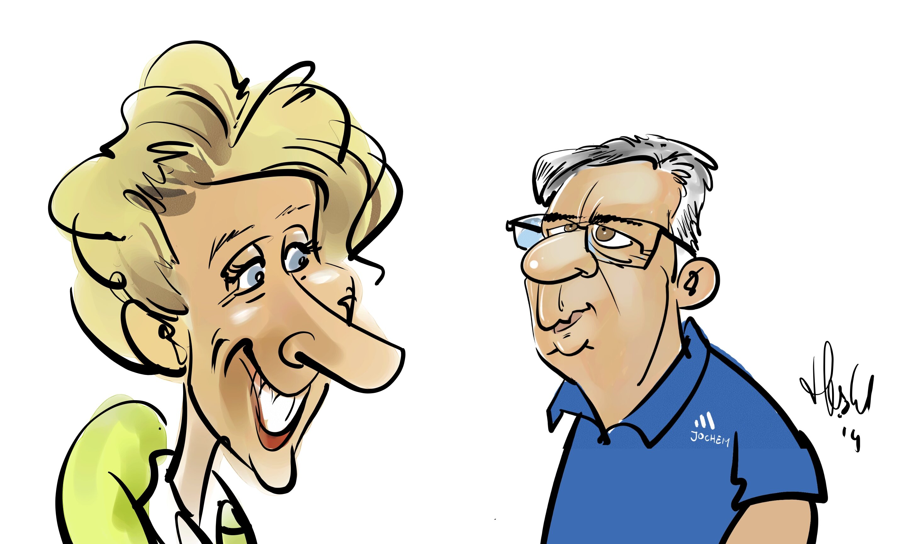 Caricatures Birthday Jochem 35 years